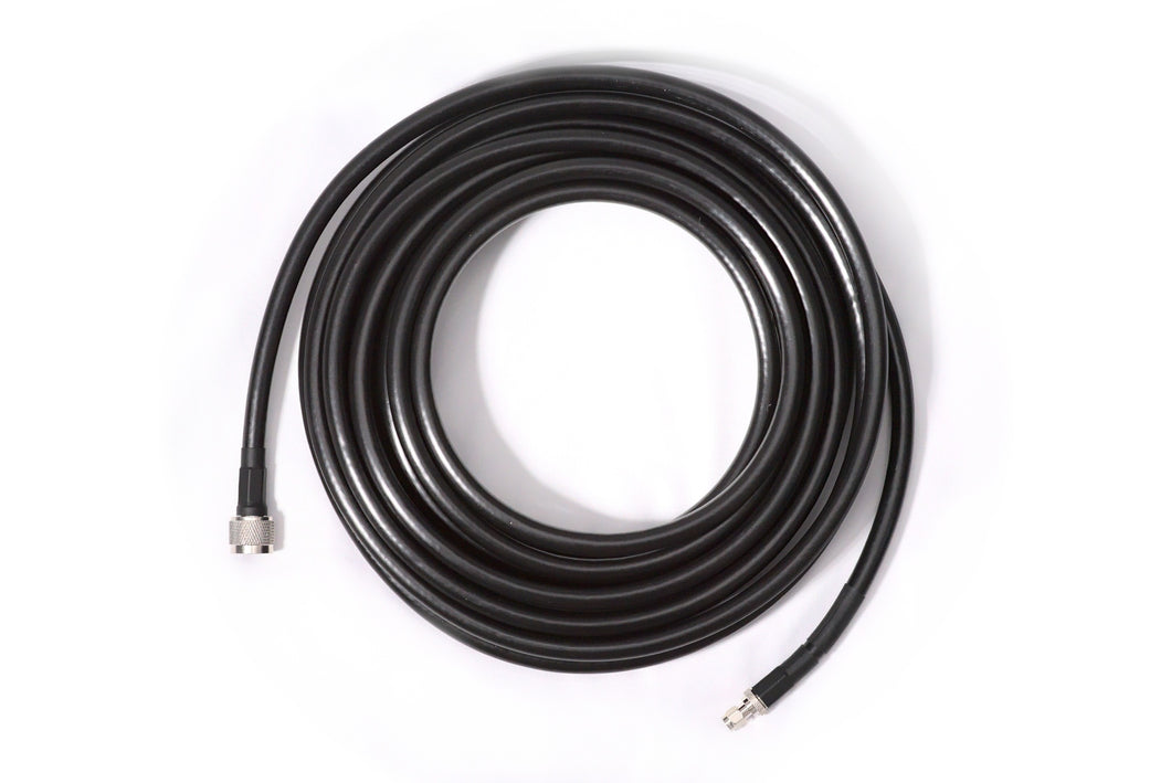 Ultra-low-loss X-400 cable, N-male to RP-SMA male, 10m